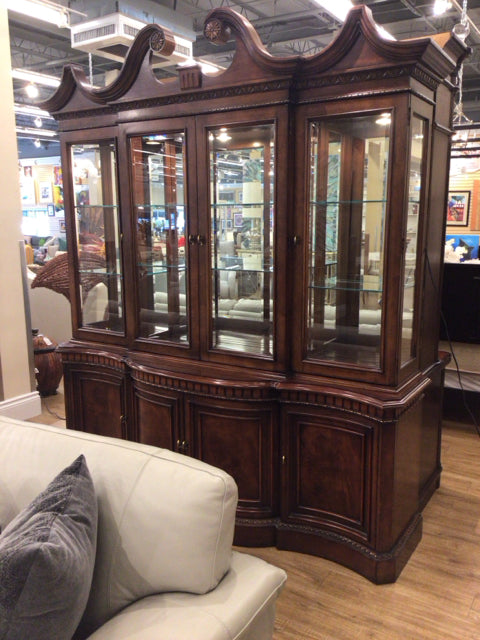 Concord Furniture Paris Gardens 2-Piece China Cabinet - Elegant Display & Storage for Dining Room, Kitchen, or Living Room