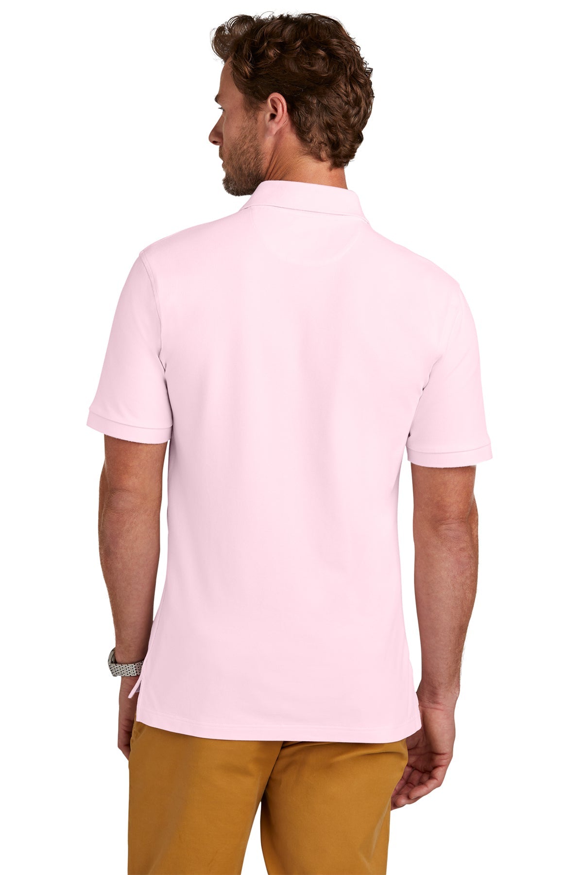 Brooks Brothers Premium Pima Cotton Pique Polo Shirt for Men - Soft Pearl Pink Color - Perfect for Golf, Casual Wear & Business Casual Outfits