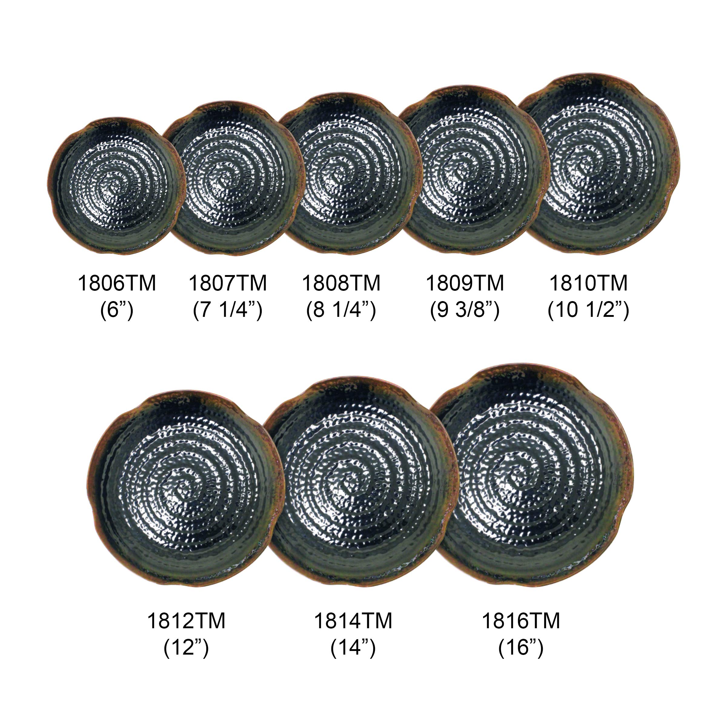 Thunder Group Tenmoku Melamine Dinnerware Set - 6