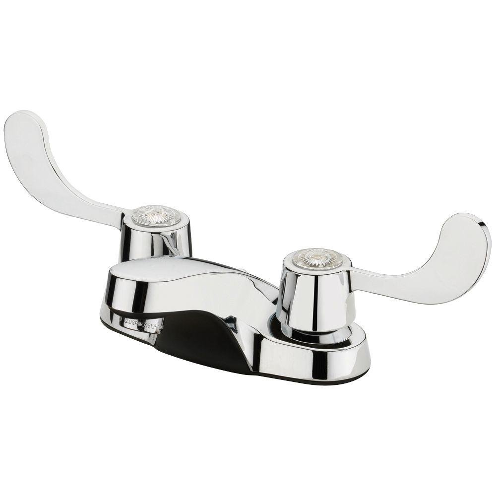 Chrome Lavatory Faucet - Washerless Bathroom Sink Faucet for Modern Home & Commercial Use | Durable & Easy Installation for Bathroom, Powder Room & Guest Bath