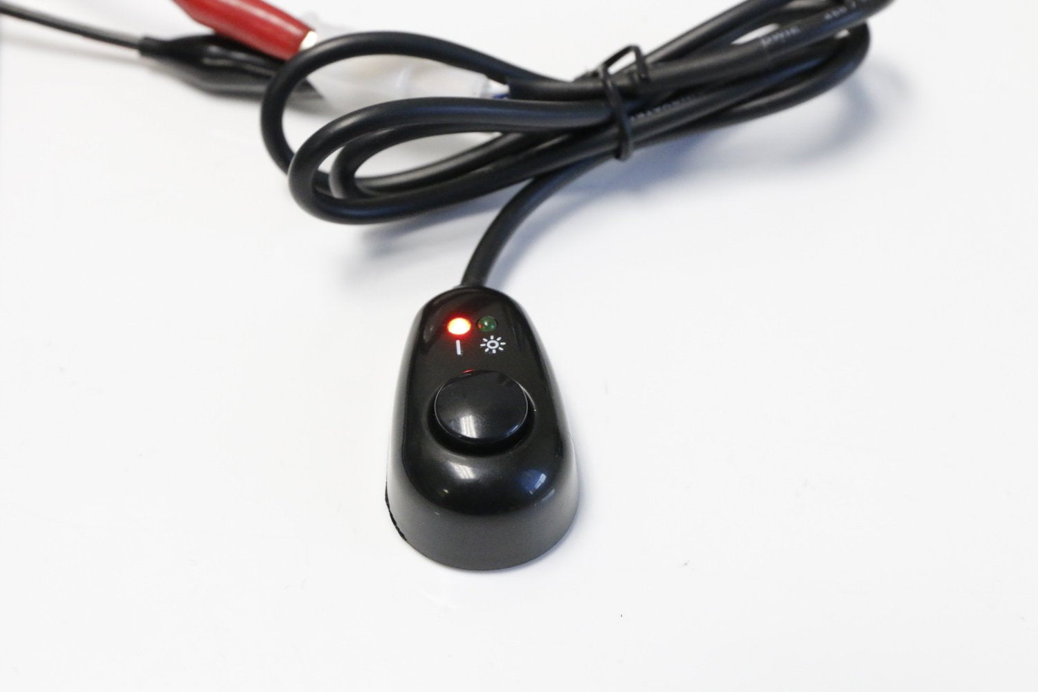 12V Water Drop Shape Push Button Switch with Red/Green LED Indicator Lights - Perfect for Car Dashboard, Marine, and DIY Electronics Projects
