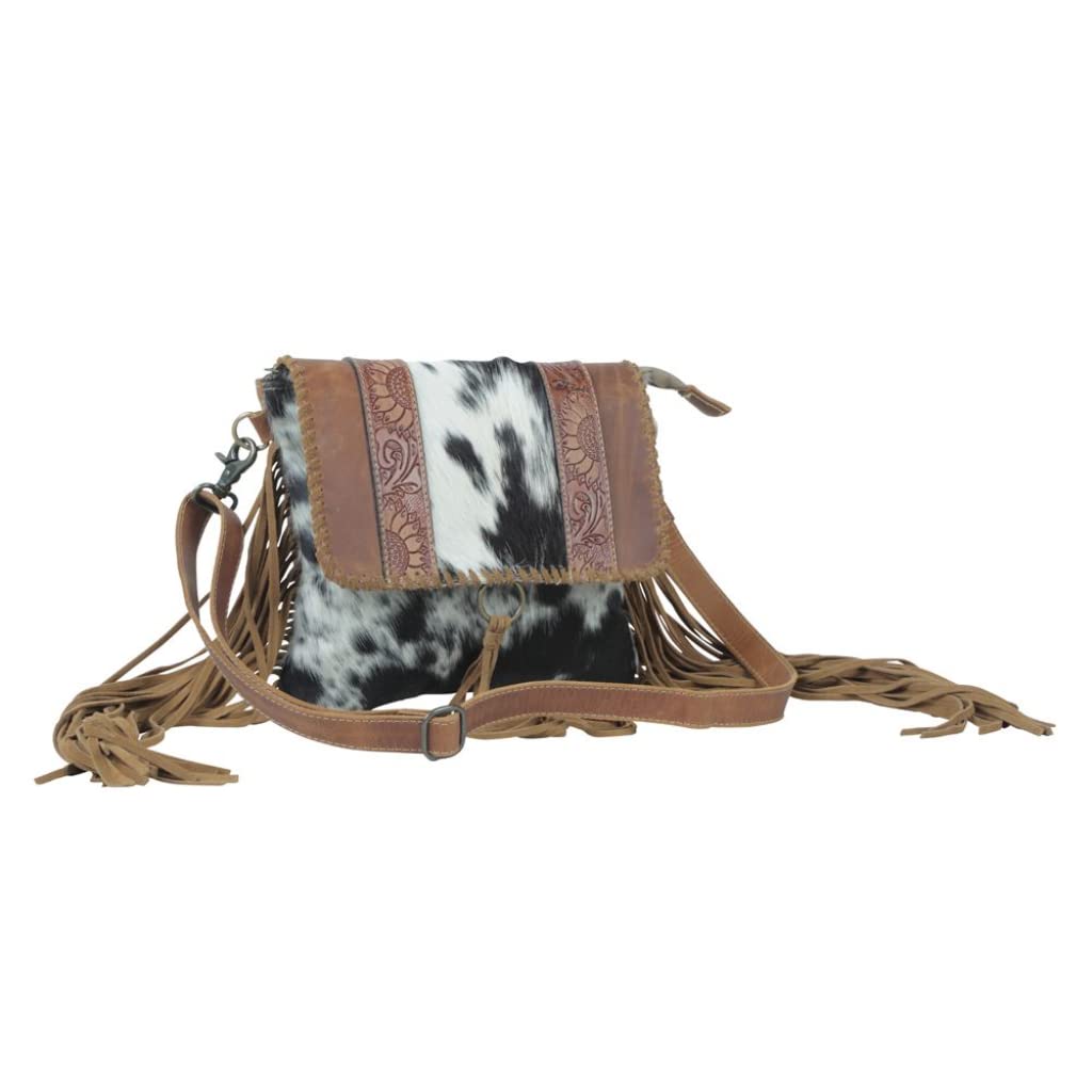 Myra Bag Propinquity Genuine Leather & Hairon Crossbody Bag S-5235 - Stylish Women's Purse for Work, Travel & Everyday Use