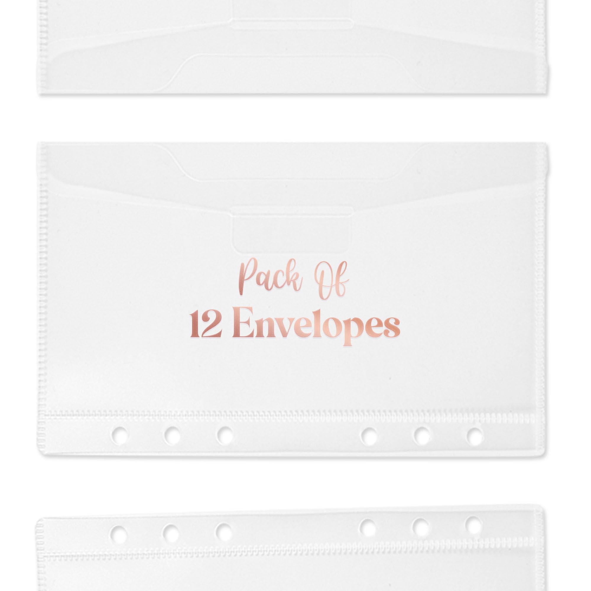 SOUL MAMA A6 Budget Binder - 12 Pcs Flapper Envelopes, Clear Binder Pockets with Stickers, 6 Holes Cash Stuffing Waterproof Envelopes for Money Saving, Cash Envelope System, Budget Planning & Organizing Finances at Home or Office