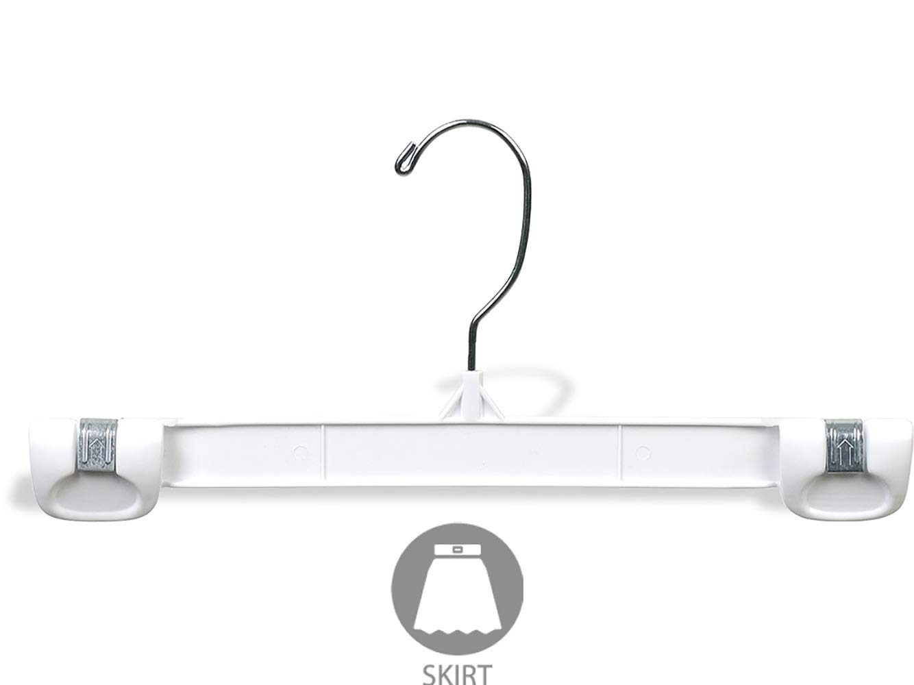 The Great American Hanger Company - 200 Pack White Plastic Clothes Hangers with Non-Slip Grip Lock - Heavy Duty Garment Hangers for Closet Organization, Retail Stores & Laundry Businesses