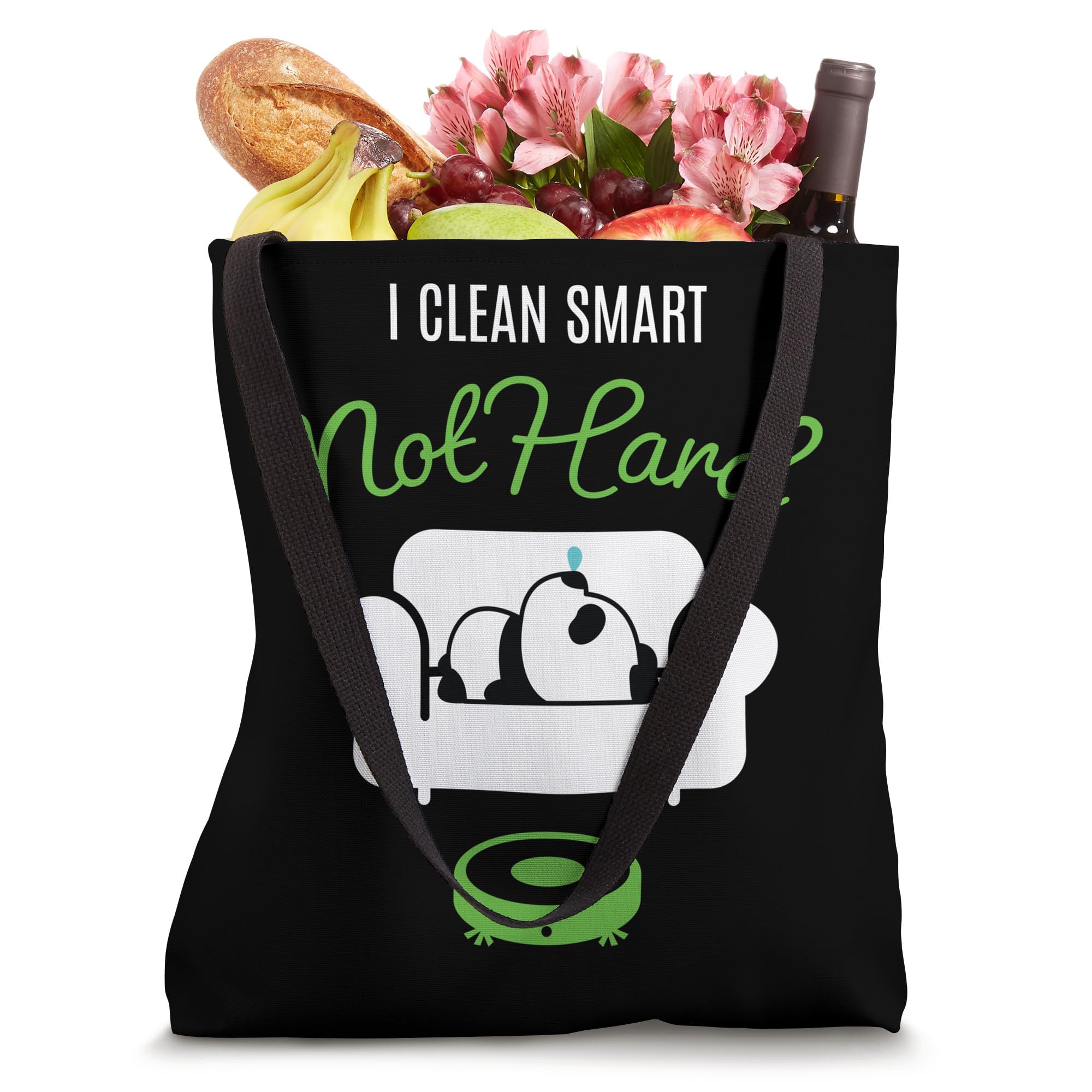 Smart Panda Sleep Robot Vacuum Cleaner - Effortless Cleaning with Tote Bag | Perfect for Home, Office & Pet Hair Removal