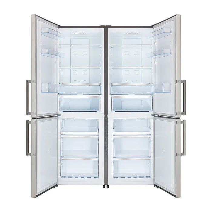 FORNO Guardia 46.8 Inch 21.6 cu.ft Stainless Steel Side by Side Refrigerator with Bottom Freezer - Model FFFFD1778 48S - Perfect for Modern Kitchens and Open Floor Plans