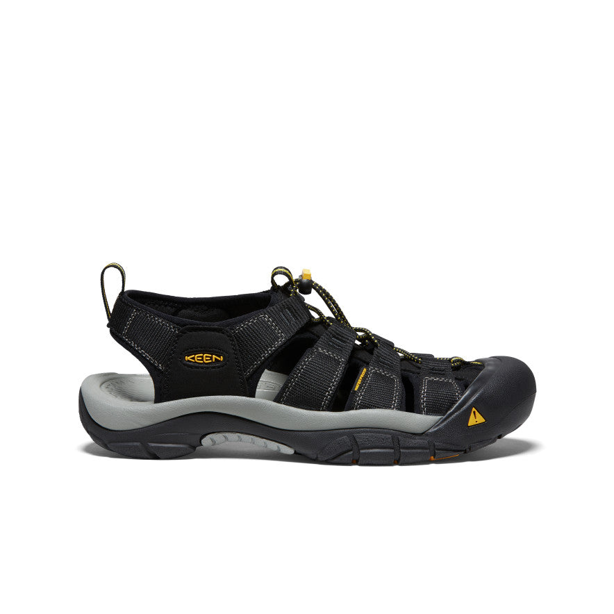 **Men's Newport H2 Wide Comfort Sandals for Walking & Outdoor Adventures - Black**    *(Use for hiking, beach trips, travel, and casual wear - Breathable & lightweight design for all-day comfort.)*