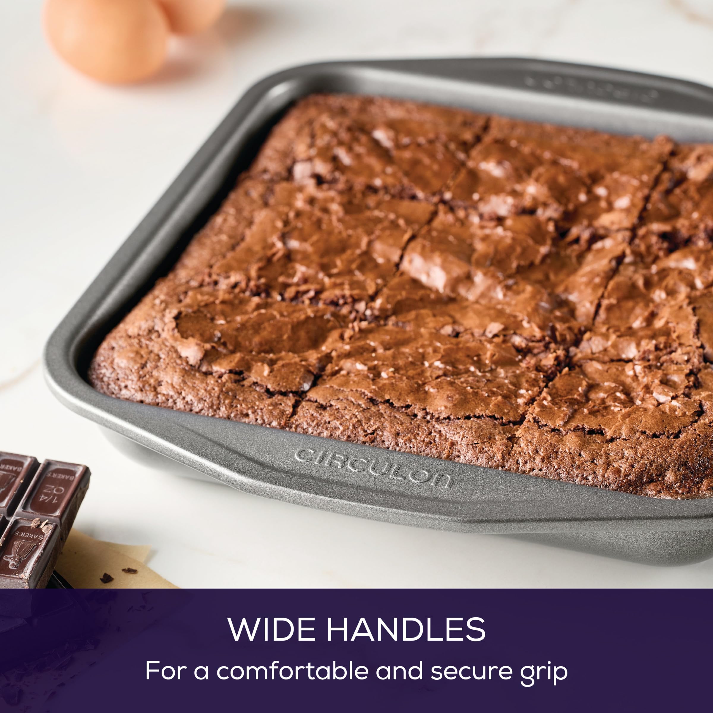 Circulon Total Nonstick Cake Pan - 9 Inch Round Baking Pan for Cakes, Brownies & More - Perfect for Home Baking, Parties & Gifts