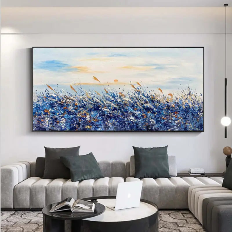 Beautiful Flower and Tree Painting #FT028 - Handmade Canvas Art for Home Decor, Office Wall, and Living Room