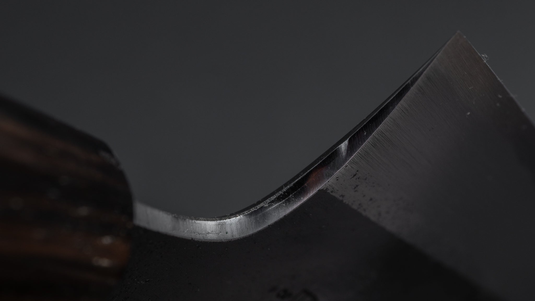 Hitohira Togashi Blue #2 Kurouchi Gyuto 210mm Japanese Chef Knife with Cherry Wood Handle - Perfect for Sushi, Meat Cutting & Professional Kitchen Use