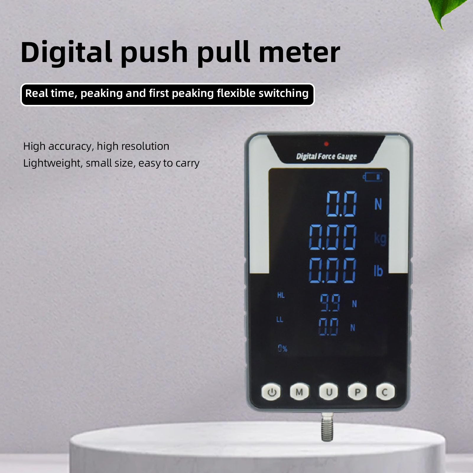 Digital Force Gauge 1000N (220lb) - High Precision Push Pull Tester with USB Data Logging - Tension Meter & Dynamometer for Industrial Testing (100kg Capacity) - Perfect for Quality Control, Material Testing & Lab Measurements (US Plug)