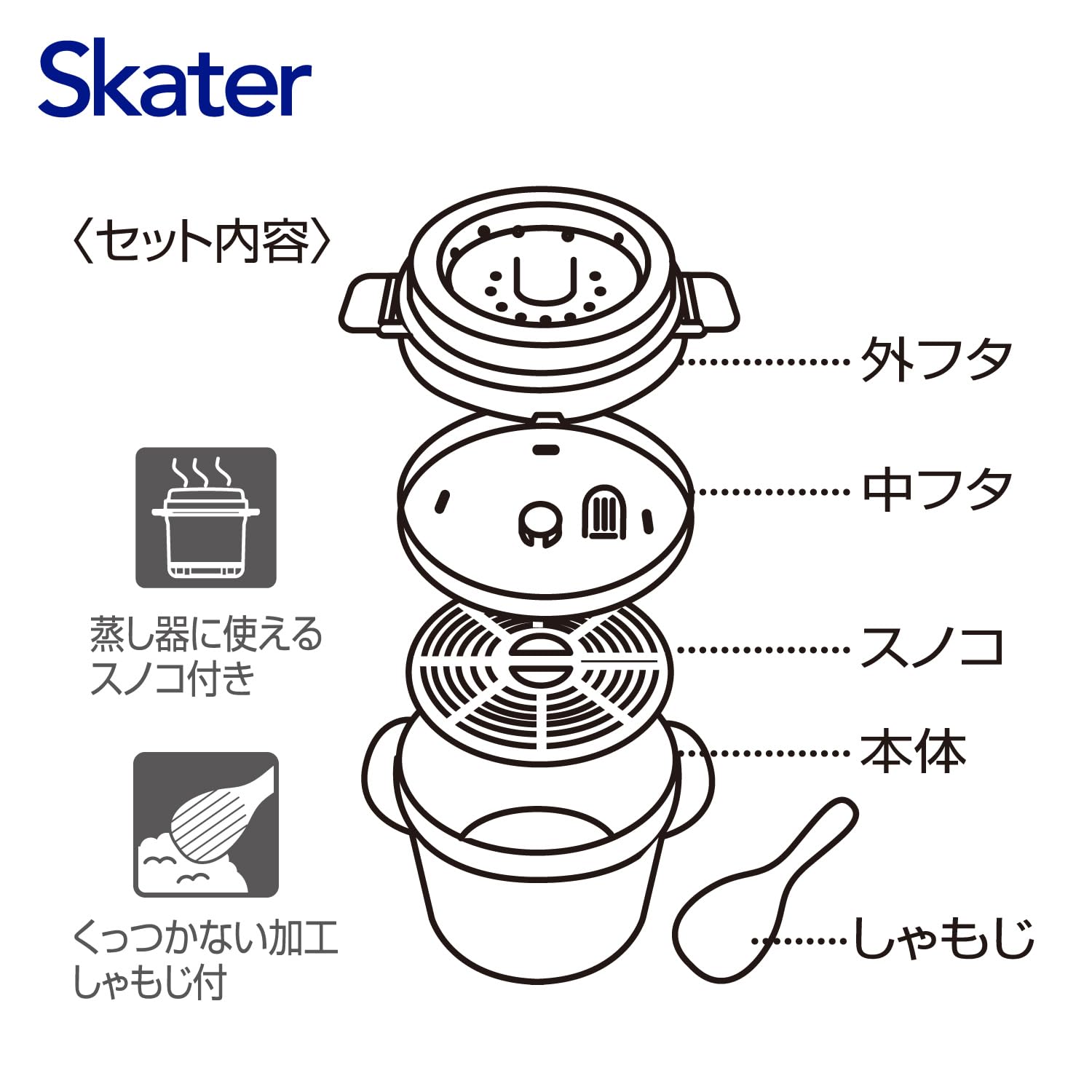 Premium Rice Cooker Basic 09 UDG1 - Fast & Easy Rice Maker for Perfect Fluffy Rice - Ideal for Home, Dorm, Office & Small Kitchens