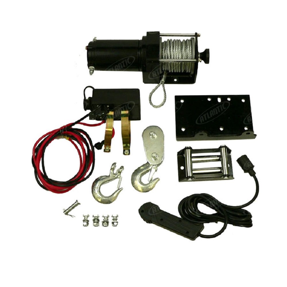 3013-0009 Heavy Duty 2500LB Winch Set with Plug-in Joystick - Off-Road Recovery, Boat Trailer, ATV & Truck Pulling Accessories