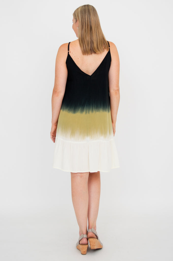 Ettie Dress - Black Dip Dye Women's Fashion Dress for Casual Wear, Date Night & Special Occasions