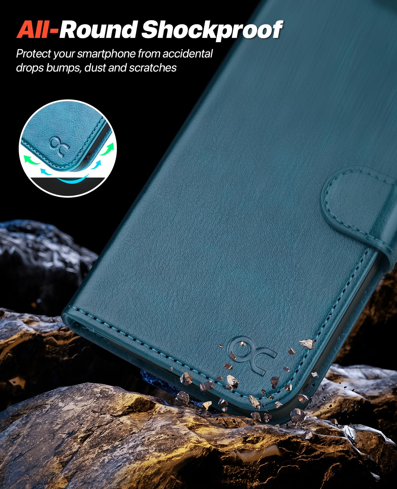 Premium OCASE Detachable Wallet Case for iPhone 15 (6.1