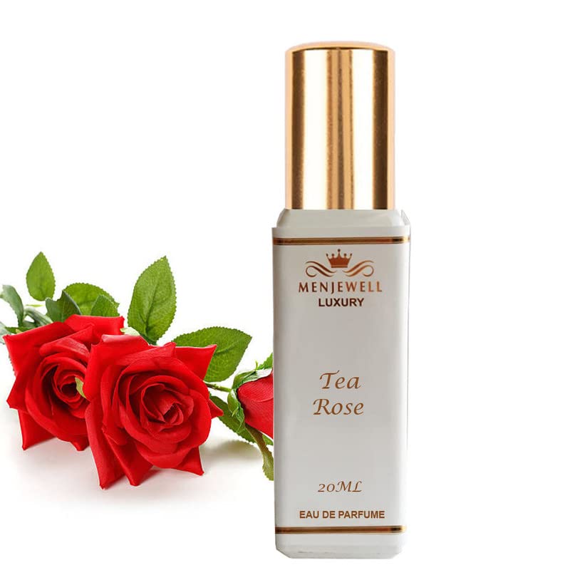 Menjewell Tea Rose Eau De Parfum for Women - Fresh Floral Fragrance, Long Lasting Perfume Spray (20ml Mini Size) | Perfect Gift for Her, Daily Wear & Special Occasions
