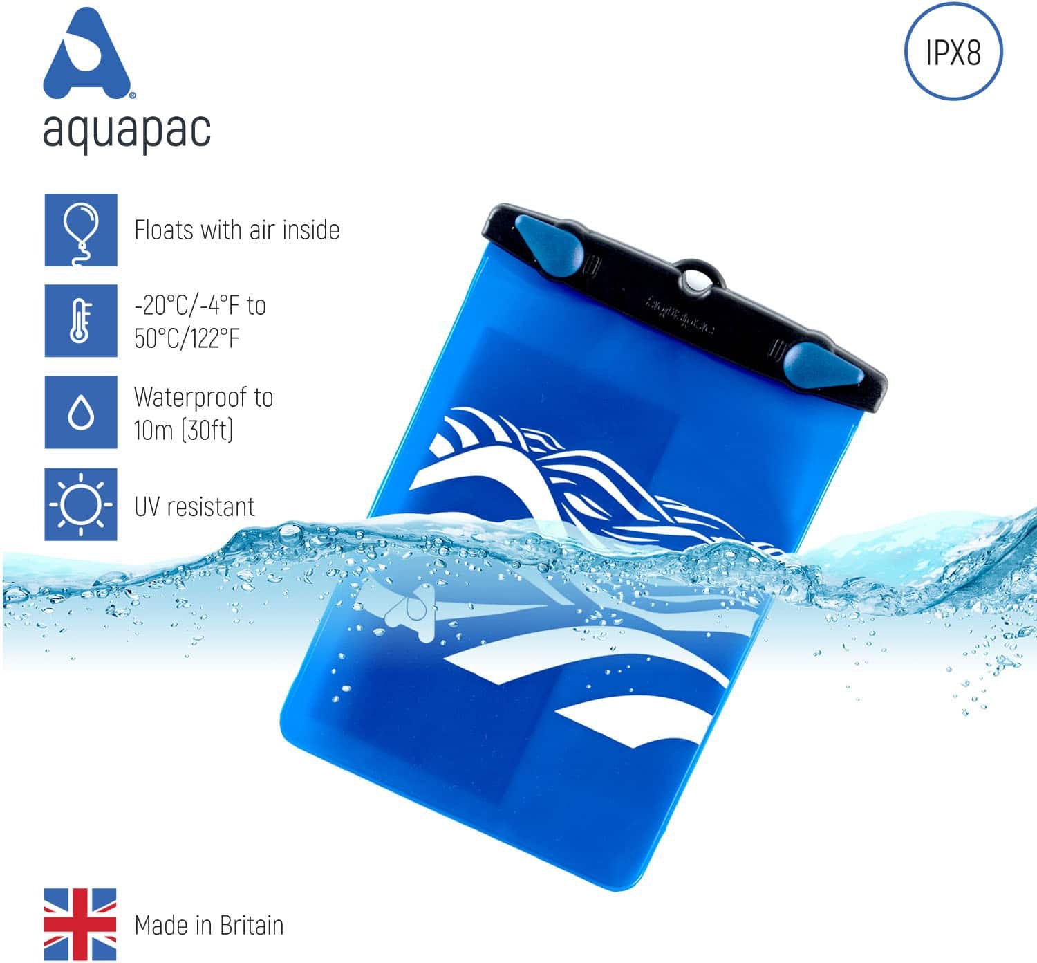 Aquapac Waterproof Belt Case - Secure & Hands-Free Phone Holder for Running, Hiking & Outdoor Activities