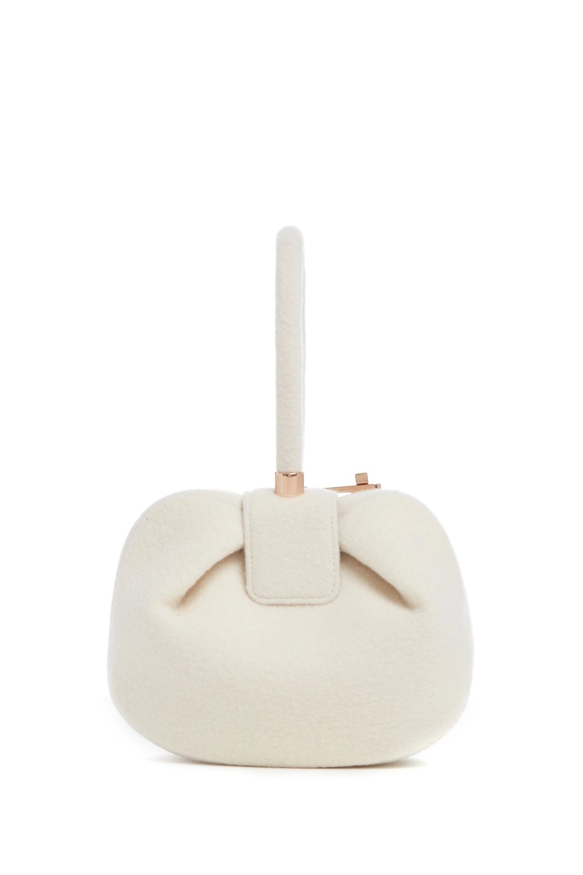 Premium Nina Bag in Ivory Cashmere Felt - Elegant Women's Handbag for Work, Travel & Special Occasions