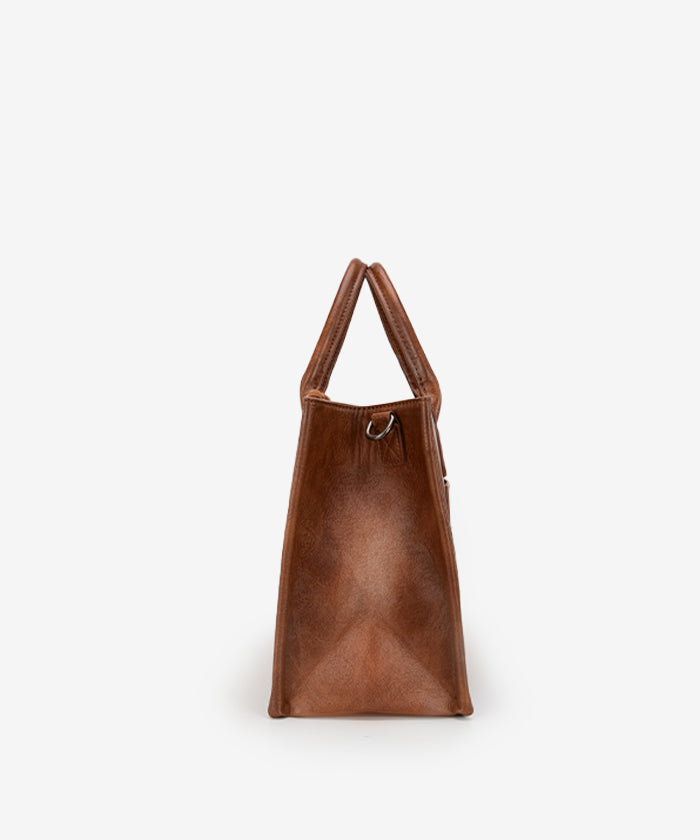 Trinity Ranch Floral Tooled Leather Tote Bag for Women - Western Style Handbag for Work, Travel & Shopping