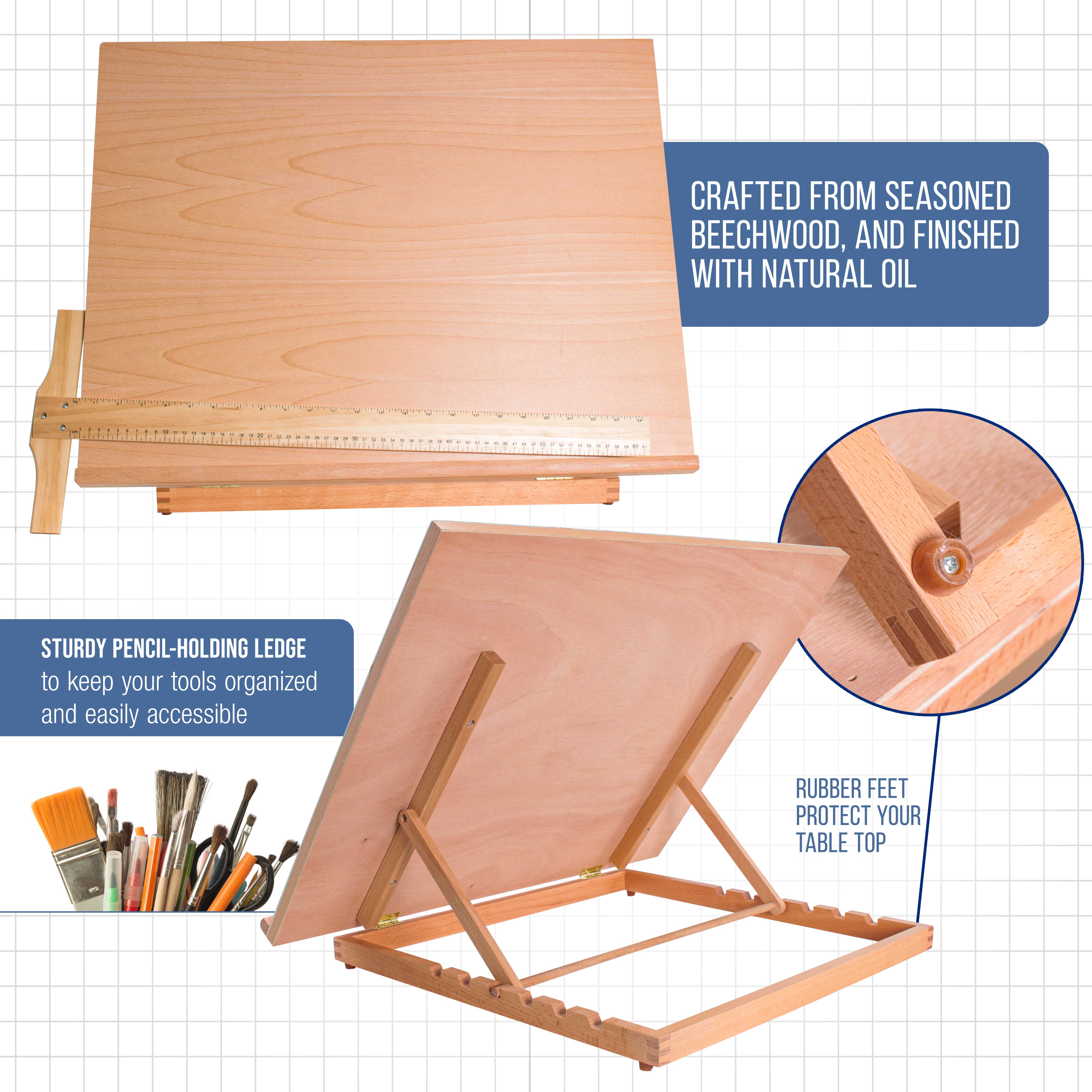 Adjustable Beechwood Drawing Board 26