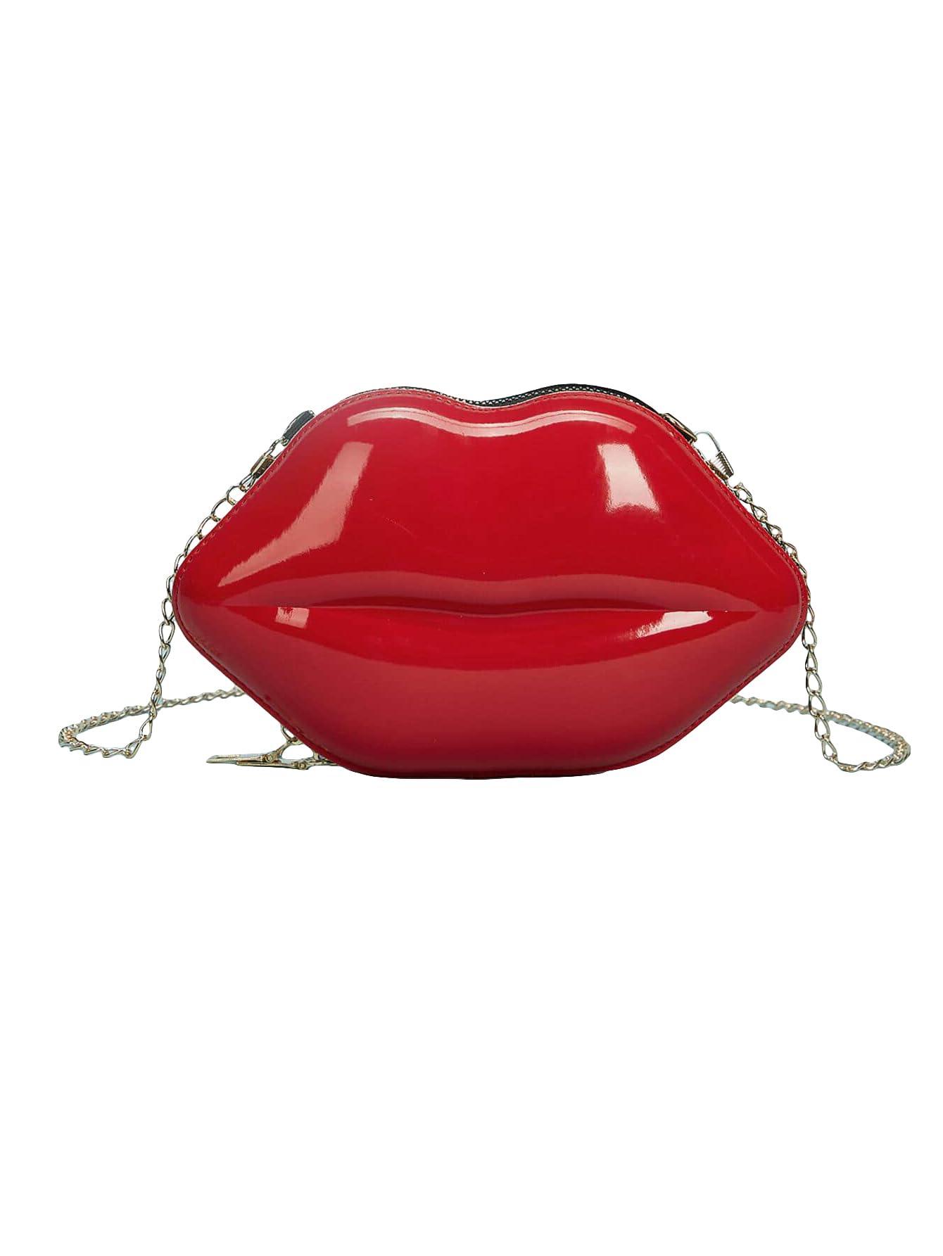 QWINEE Lip Shaped Crossbody Bag for Women - Stylish Shoulder Tote with Zipper Closure | Perfect for Daily Use, Travel, and Fashion Accessories