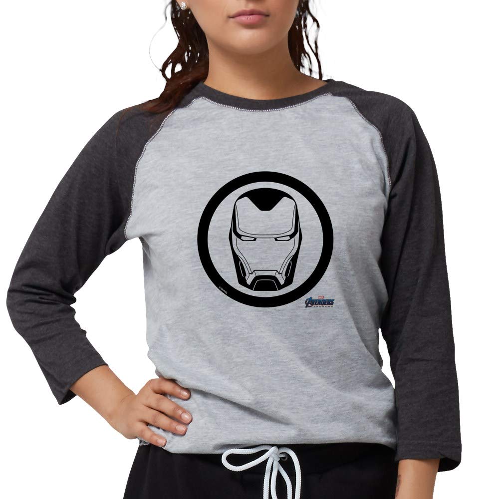 Iron Man Logo Women's Baseball Tee - Marvel Avengers Graphic T-Shirt for Casual Wear, Cosplay & Superhero Fans | Soft Cotton Comfort Fit Top for Everyday Outfits & Comic Con Events