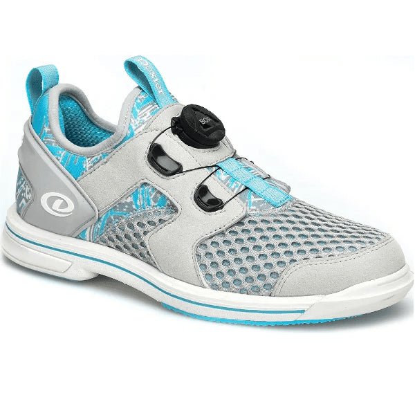 Dexter Women's DexLite Pro BOA Grey Blue Bowling Shoes - Lightweight Comfort for Competitive Play & League Nights