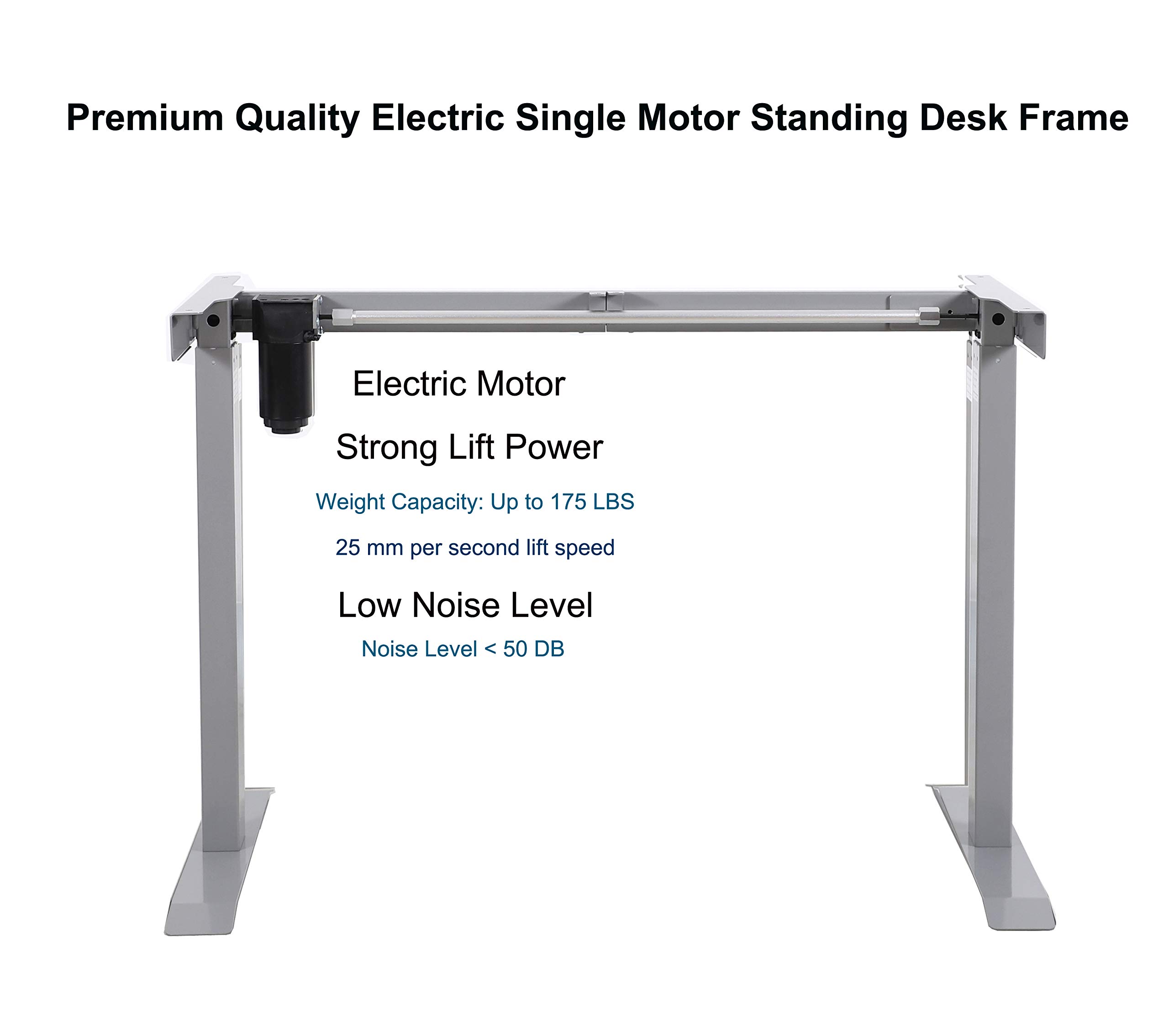 UNICOO Electric Standing Desk 55 x 27.6 Inches - Height Adjustable Sit Stand Desk with One Piece Tabletop, Ergonomic Home Office Desk (Antique Oak) for Work from Home & Study