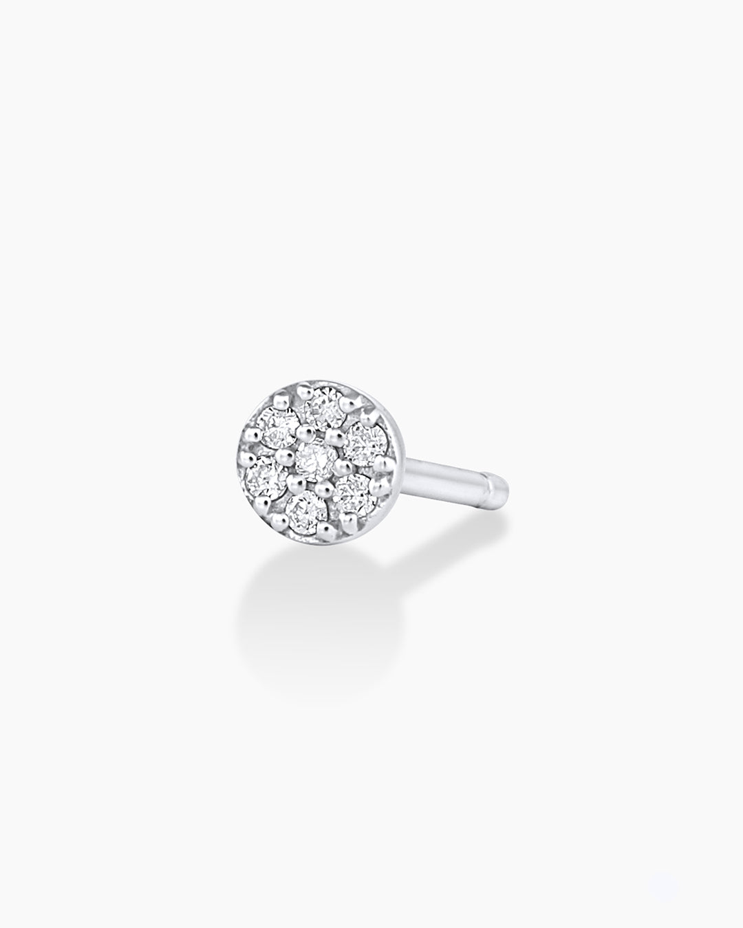 Diamond Pavé Single Stud Earrings - 14K Gold Plated Cubic Zirconia Stud Earrings for Women | Perfect for Everyday Wear, Parties & Special Occasions