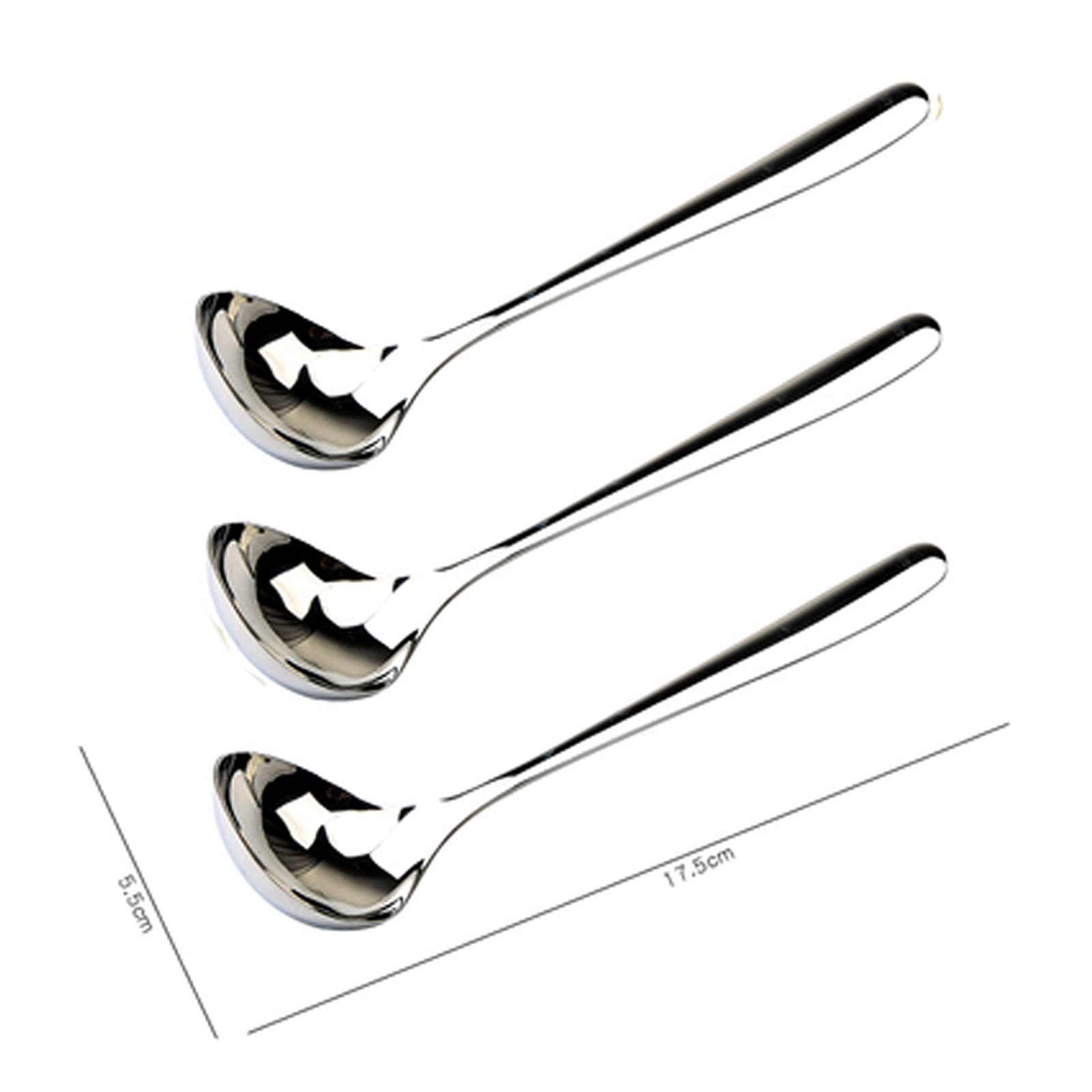 Stainless Steel Soup Spoon - Long Handle for Ramen & Soup (2pcs) - Kitchen & Dining Essentials