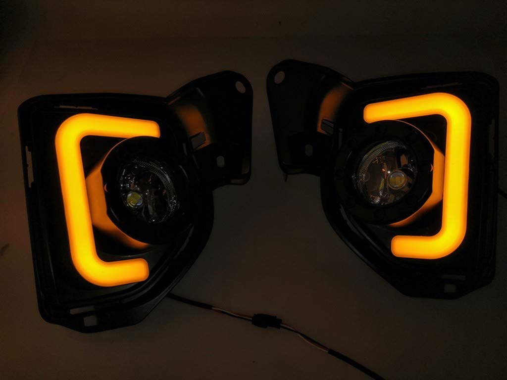 1 Pair LED U-Shaped Daytime Running Fog Lights Kit - DRL Replacement for Toyota Hiace 2014-2016 - Bright White LED Car Lights for Enhanced Visibility & Safety (Perfect for Night Driving, Foggy Conditions & Urban Commuting)
