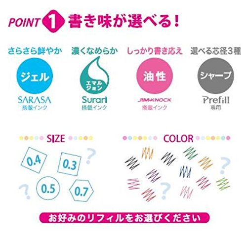 Zebra PRNJK4BK5 Sarasa Ballpoint Pen Refill - 0.4mm Black Ink, 5-Pack for Smooth Writing | Perfect for Office, School & Daily Note-Taking