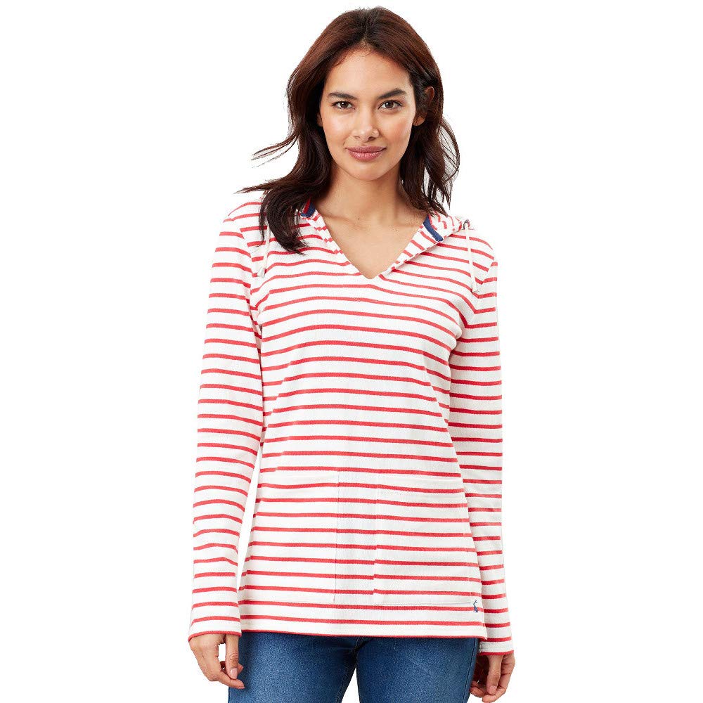 Joules Women's V-Neck Pop Over Hoodie - Soft Casual Pullover Sweatshirt for Women | Perfect for Lounge Wear, Weekend Outfits & Layering in Fall/Winter
