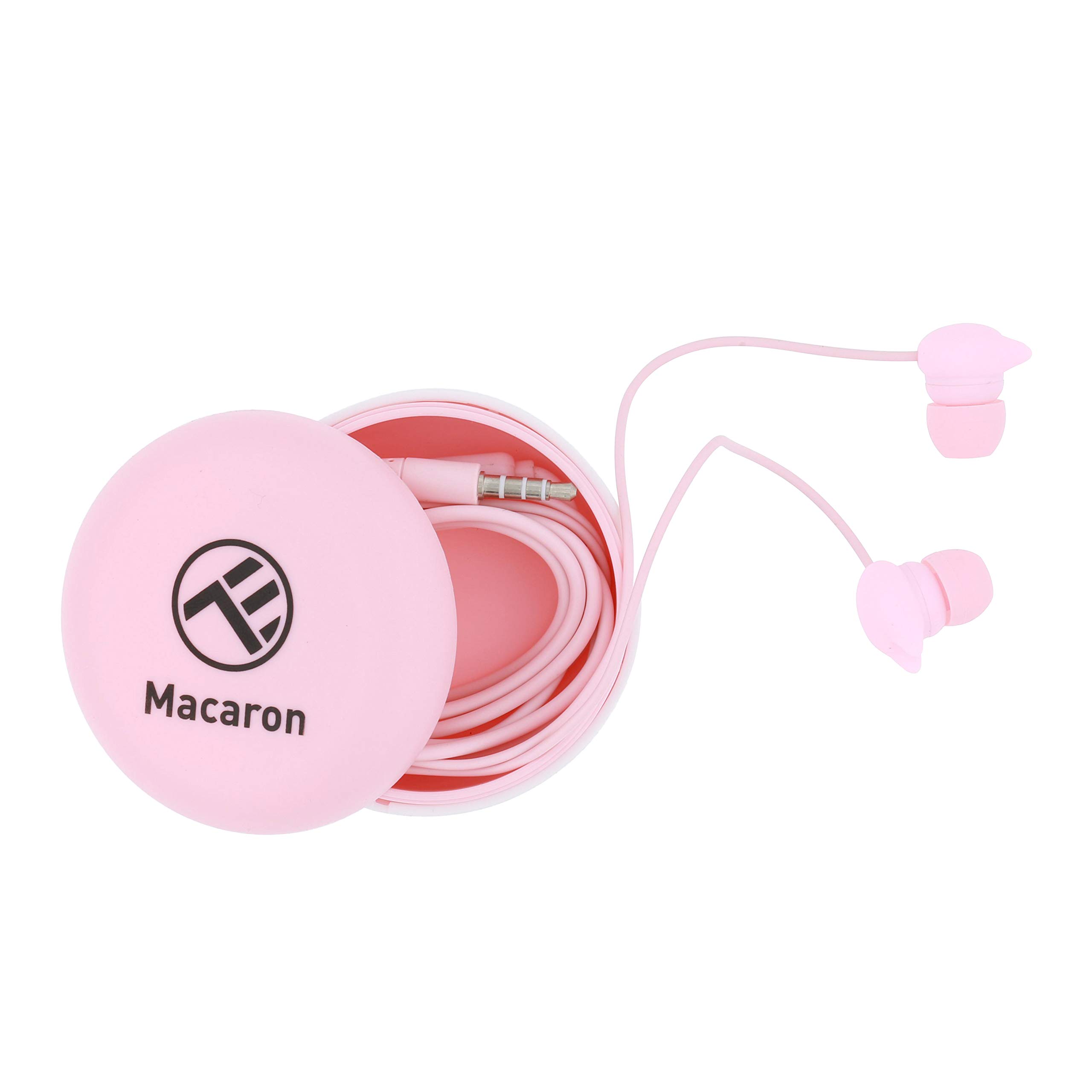 TELLUR Wireless In-Ear Headphones with Carrying Case - Macaron Pink Color, Noise Cancelling for Gym, Running, Travel & Work