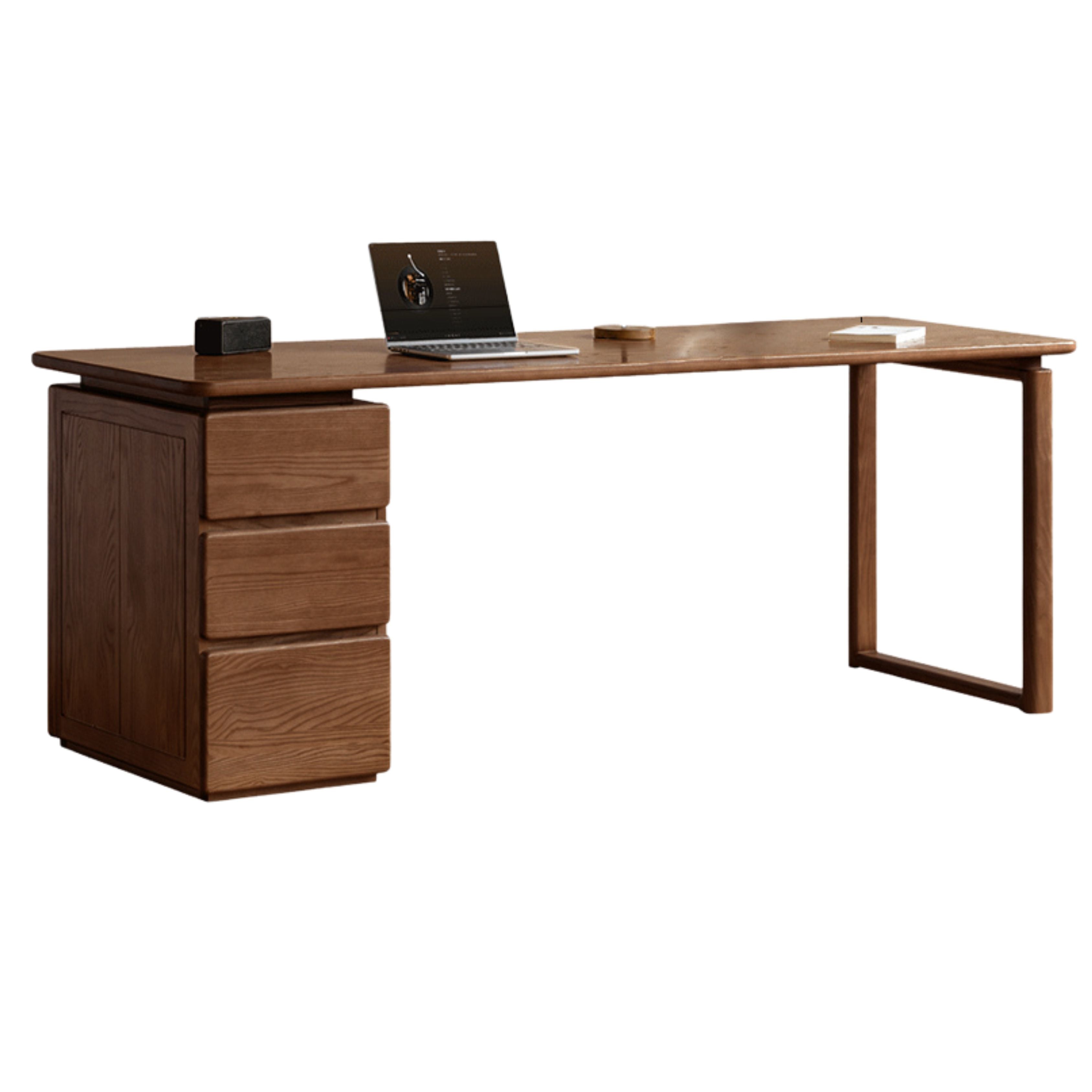 63x27.6x29.5 inch / 160x70x75.6сm / Walnut color/ ash desk