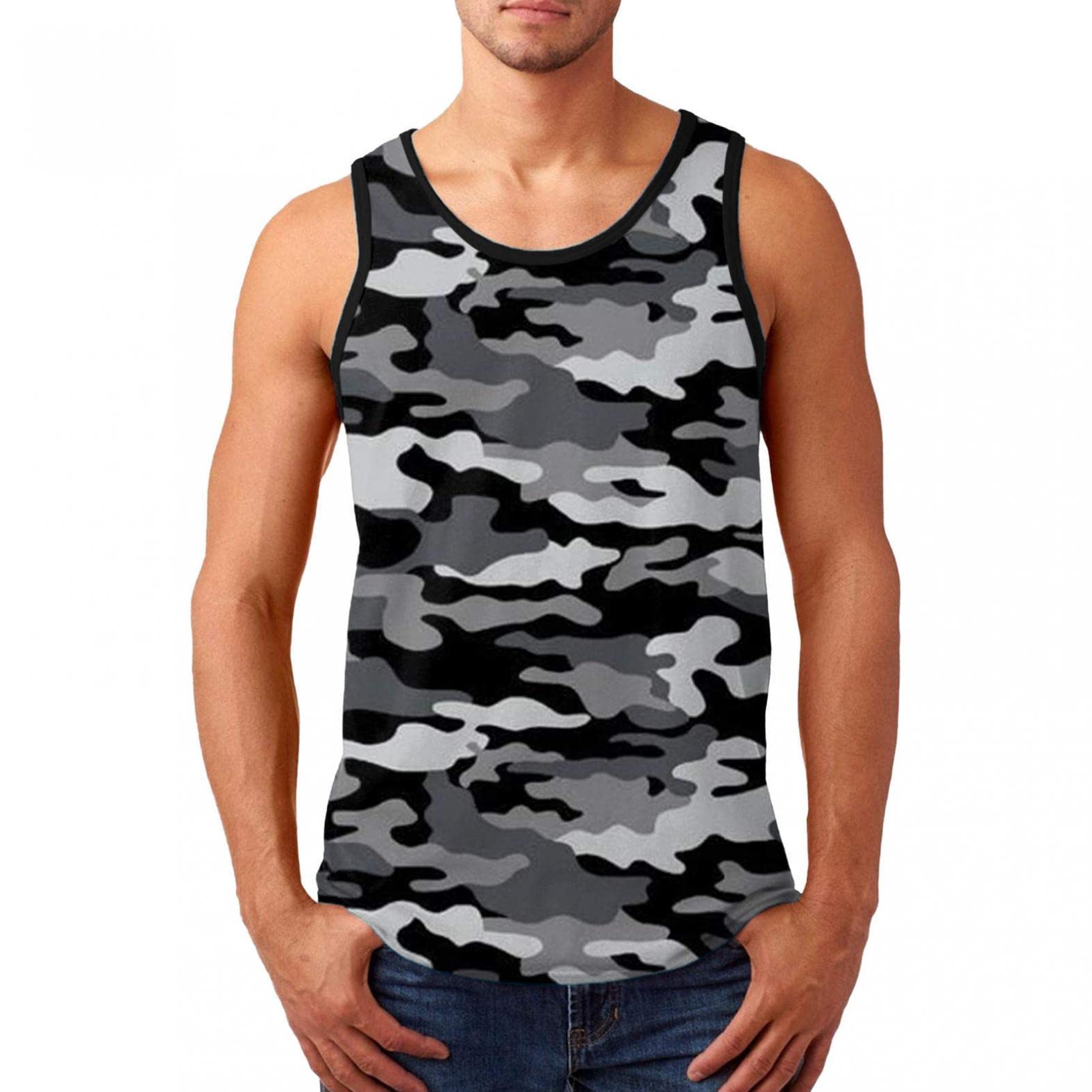 Men's Camouflage Tank Tops - Breathable Sleeveless Shirts for Gym, Workout & Casual Wear | Athletic Muscle Tees & Summer Fashion Vests