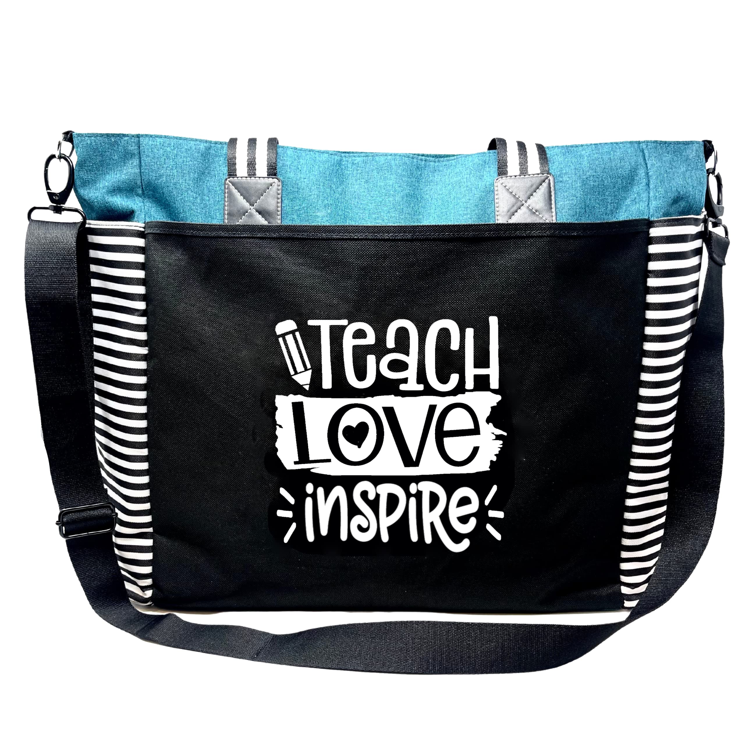 Brooke & Jess Designs Teacher Tote Bag - Durable Work Handbag for Women Educators | Perfect Teacher Appreciation Gift for School, Classroom & Daily Commute