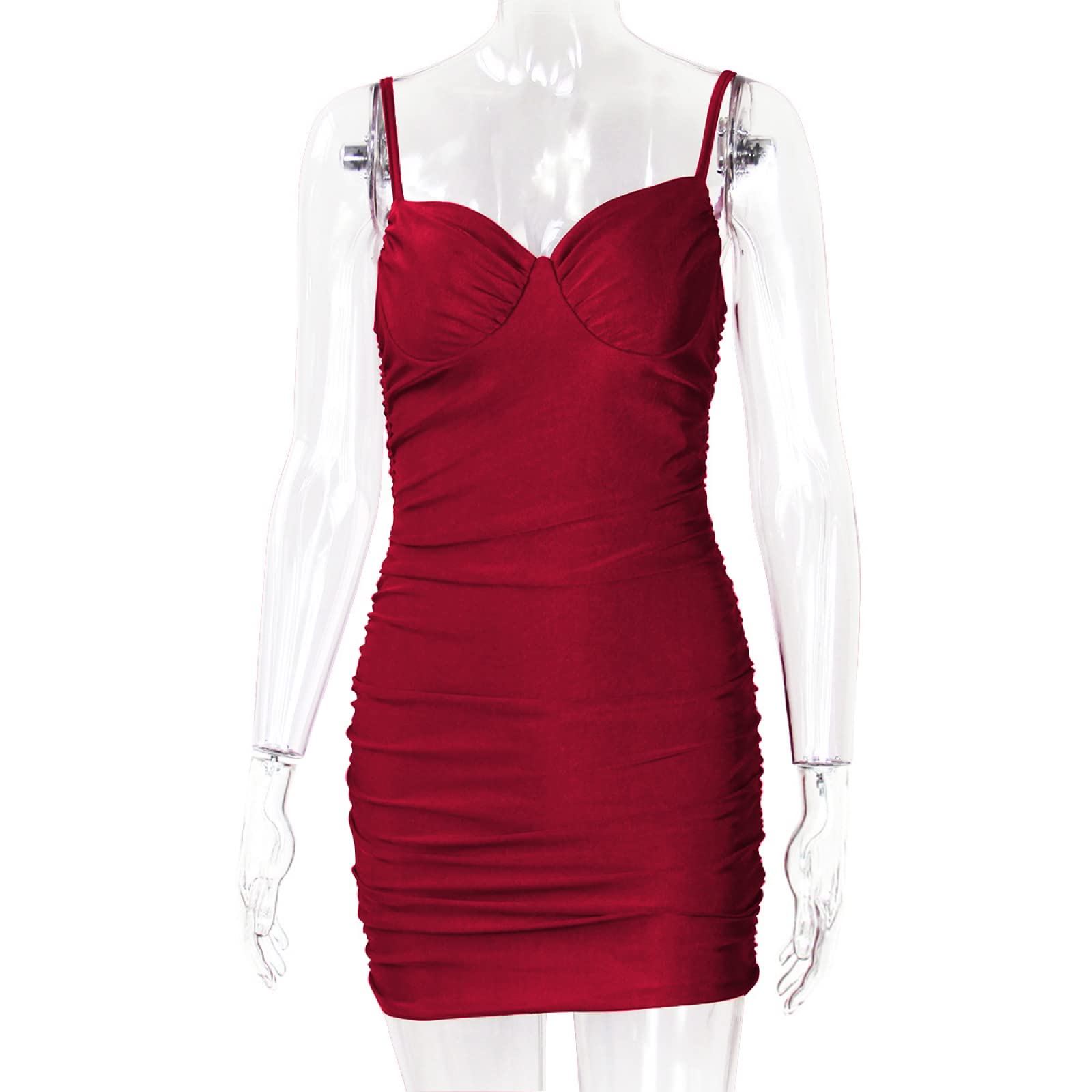 Women's Casual & Activewear Dresses - Slim Fit European & American Sexy Sling Pleated Hip Dress for Summer, Party, Date Night & Vacation
