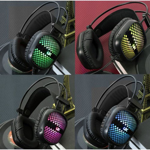 Best Wired Gaming Headset with Noise Cancelling Mic & RGB LED Lights - 3.5mm Esports Headphones for PC/PS4/Xbox (Black) - Perfect for Competitive Gaming & Streaming