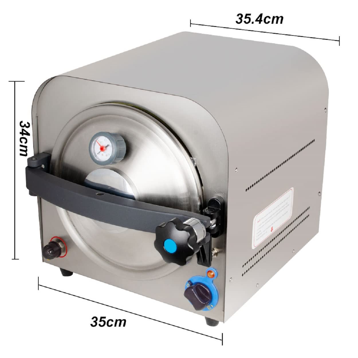 14L 900W Dental Autoclave Sterilizer - High Pressure Steam Sterilization Machine for Dental Tools & Lab Equipment | Stainless Steel Medical Sterilizer for Clinics, Hospitals & Laboratories
