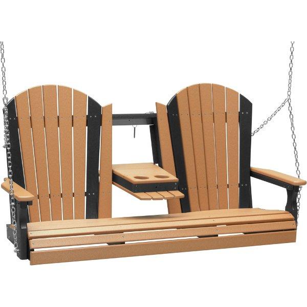 Premium Adirondack Swing for Outdoor Relaxation - Durable Wooden Porch Swing for Patio, Garden & Backyard - Perfect for Lounging & Enjoying Nature