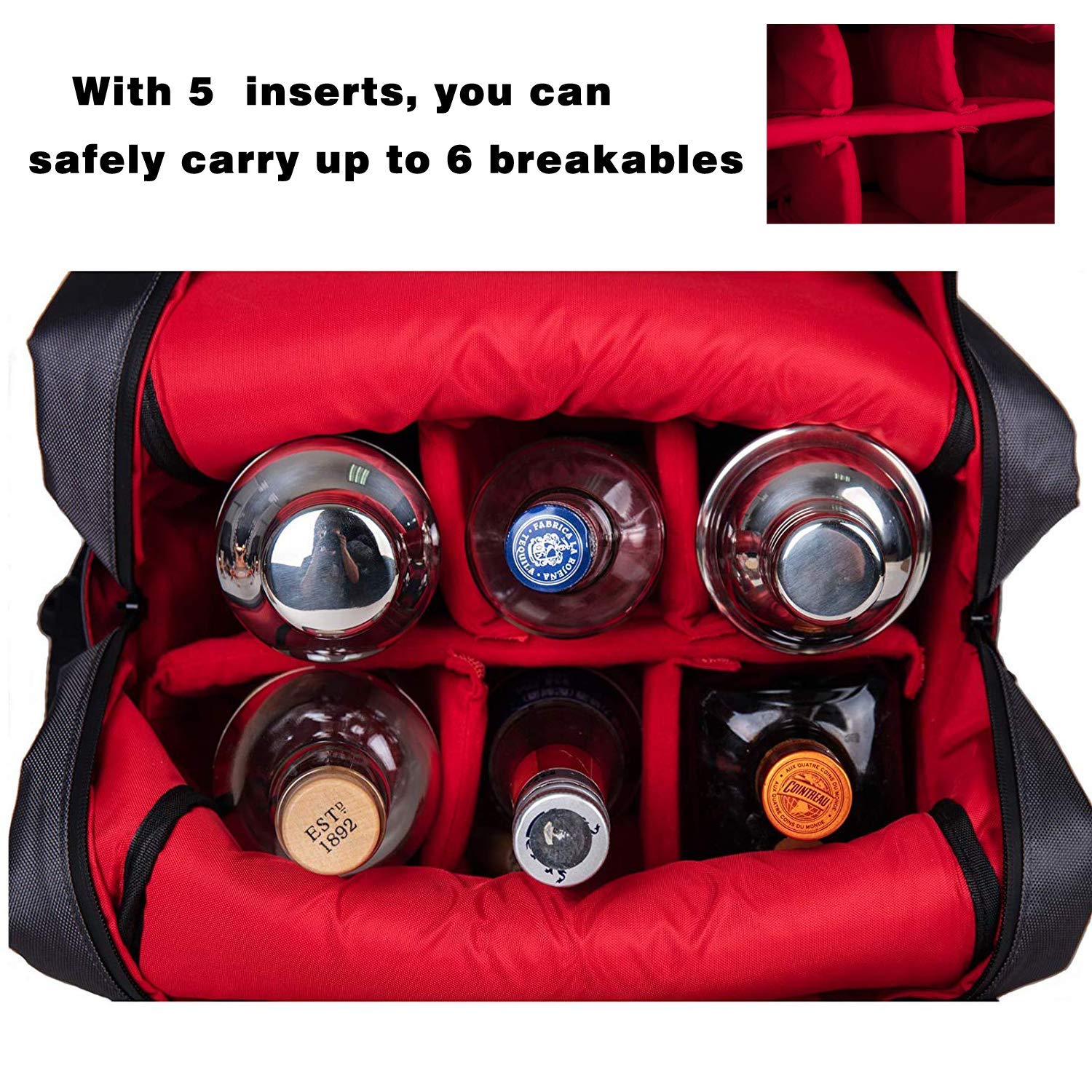 Jillmo 16-Inch Professional Bartender Bag - Durable Bar Kit Organizer for Bartending Tools (Bag Only) | Perfect for Cocktail Making, Mixology Classes & Home Bars