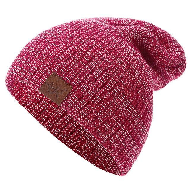 Acrylic Crochet Ski Beanie - Warm Knitted Winter Hat for Men & Women - Perfect for Skiing, Snowboarding & Cold Weather Activities
