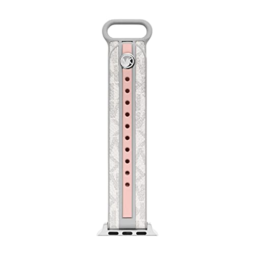 Michael Kors Interchangeable Watch Band for Apple Watch 38mm/40mm/41mm - Genuine Leather & Silicone Replacement Straps Compatible with Apple Watch Series 8/7/6/5/4/3/2/1/SE - Perfect for Workouts, Office Wear & Everyday Fashion