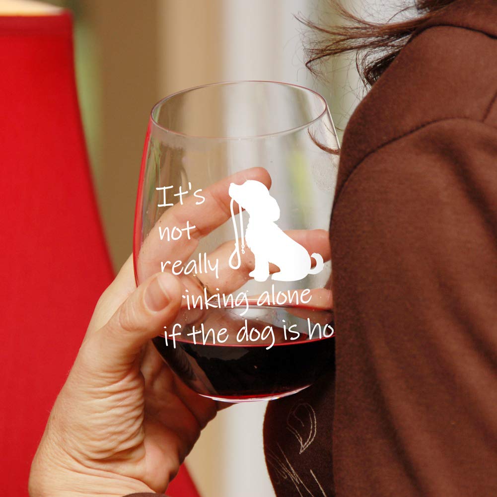 Funny Dog Wine Glasses 17oz Stemless - Perfect Gift for Dog Lovers, Dog Moms & Dads, Vet Techs - Birthday, Christmas, Housewarming - 