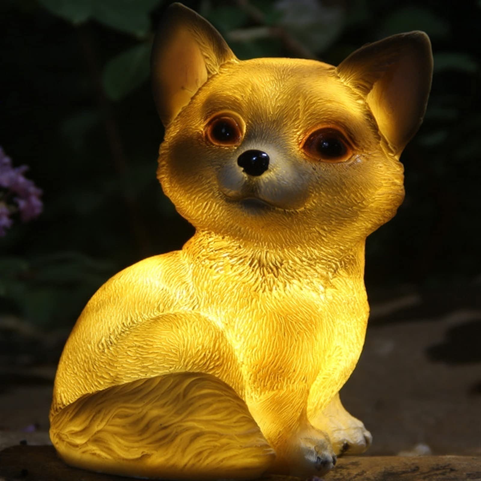 Solar Powered Rabbit Resin Sculpture Lamp - Waterproof Outdoor Garden Decor, Animal Statue Art for Lawn, Courtyard, Home & Office Ornaments | Perfect for Patio Lighting, Backyard Decorations & Gift Ideas