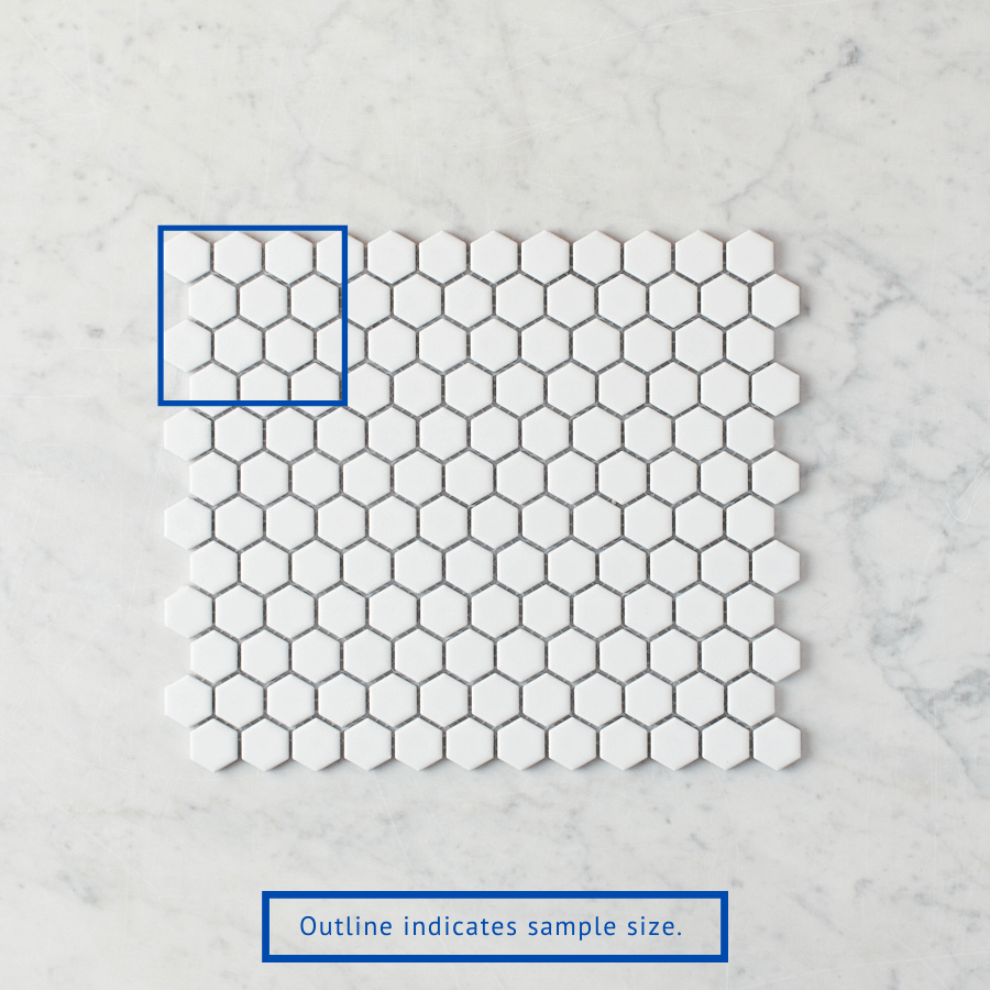 Peppermint Grove Small White Matte Hexagon Mosaic Tile - Peel and Stick Backsplash for Kitchen, Bathroom & Shower Wall Decor