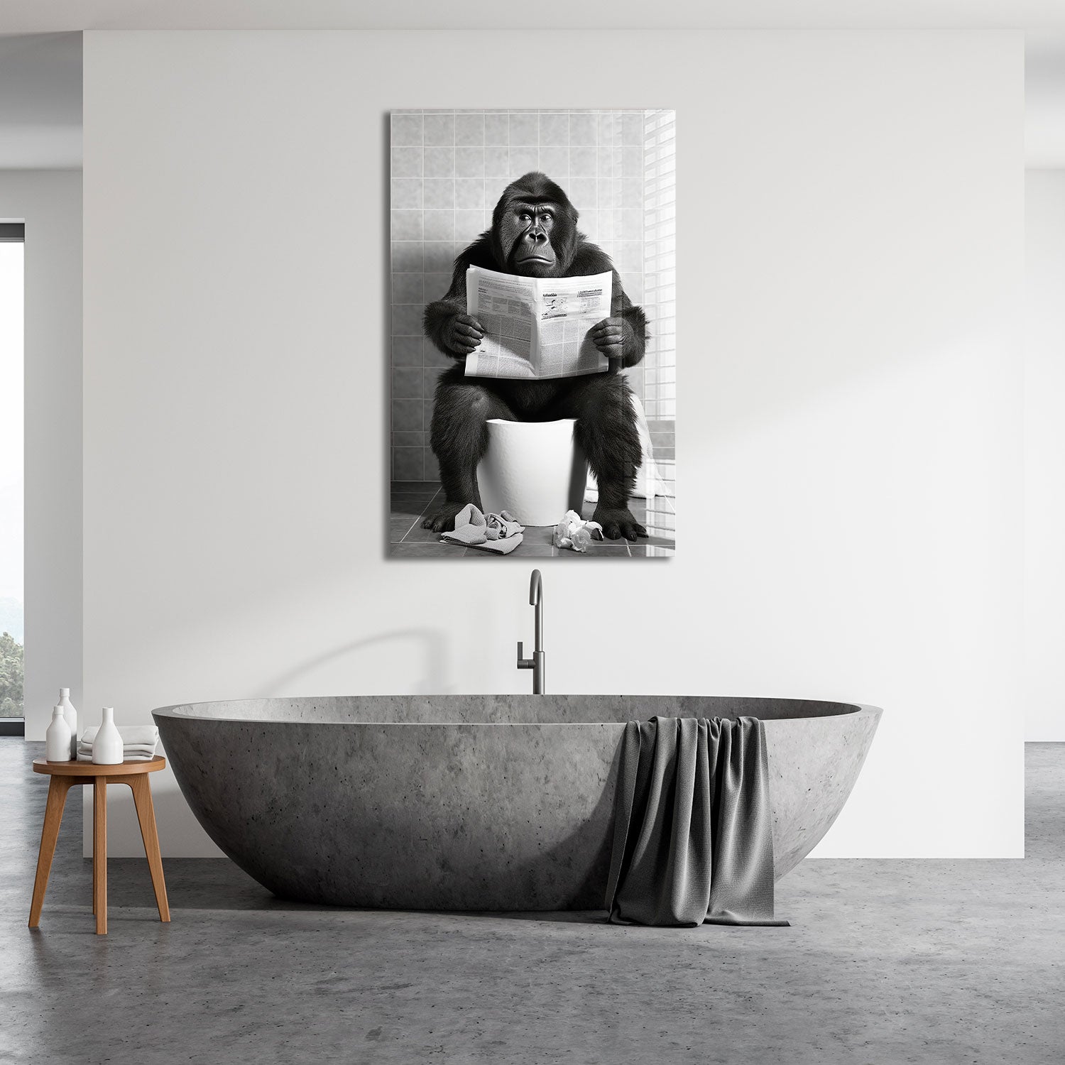 Funny Toilet Animal Gorilla Toy - Cute Bathroom Decor for Kids & Adults - Perfect for Gag Gifts, Prank Toys, and Home Decor