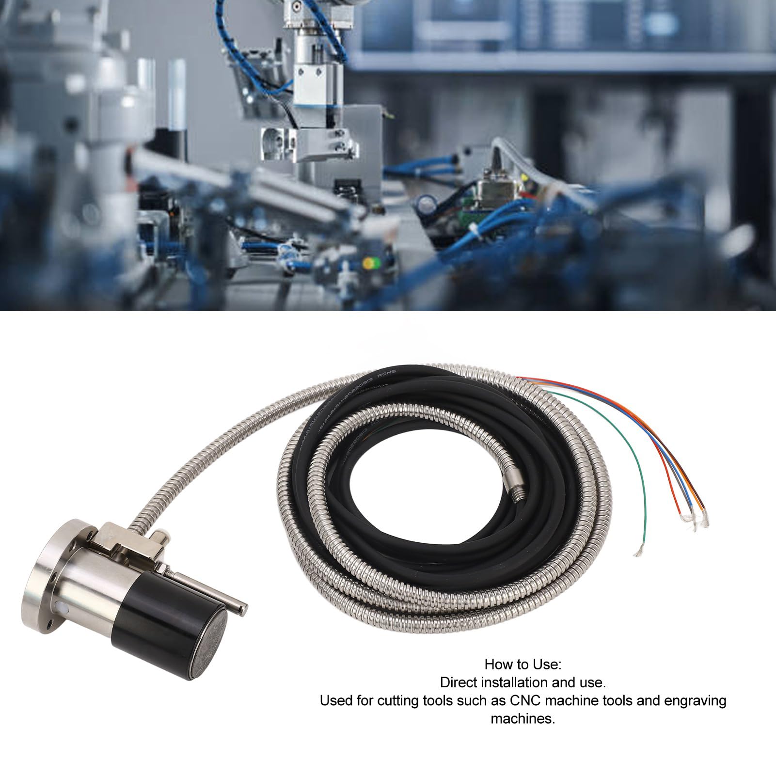 Automatic CNC Tool Setting Gauge - 6 Wire Normally Open Touch Tool Setter DC 24V for Engraving Machines | Precision Measurement Accessory for CNC Lathes, Milling & Engraving Work