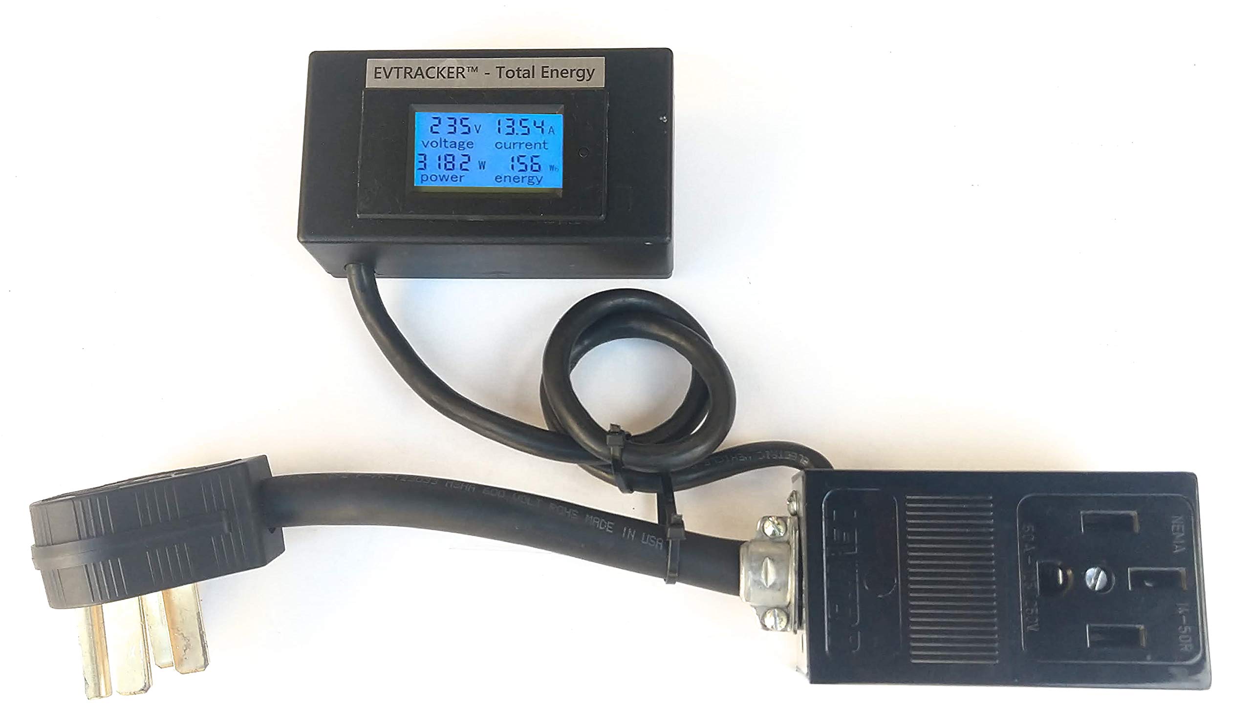 240V 50A Kilowatt Meter - Portable Plug-in Energy Monitor for Home, Business & Apartments | Track Total Power Usage with Easy Reset | Ideal for Home Sharing, RV & Road Trips | 14-50 Plug Included